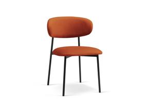 Krēslu komplekts Cosmopolitan Design Nina Velvet, matēts, oranža krās., 52 cm x 55 cm x 78 cm, 2 gab.