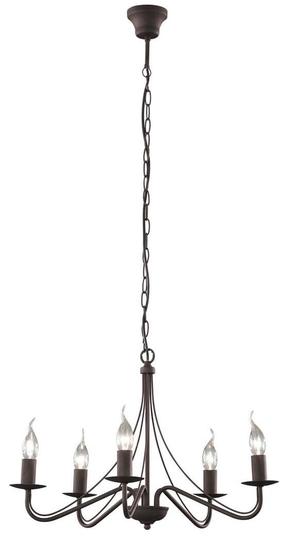 Lustra karināms Reality Country R1198-24, E14, 5 x 40 W, brūna krās./melna krās. / brūna krās.