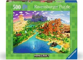 Puzle Ravensburger Minecraft, 36 cm x 49 cm, 500 gab., daudzkrāsaina
