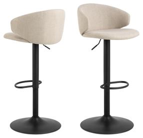 Kėdžių rinkinys Ella Basel 24, matinė, smėlio, 38 cm x 46 cm x 107 cm, 2 vnt.