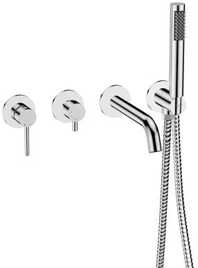 Peidetud vannitoa segisti Besco Veo 4-Points Faucet, kroom v.