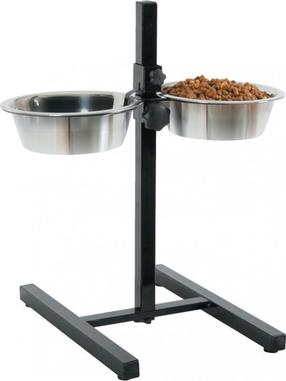 Statīvs ar bļodiņām sunim Zolux ADJ Stand ST, 2.75 l, 2 gab., sudraba krās.