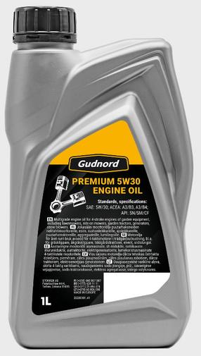 Motoreļļa Gudnord Premium 5W - 30, sintētiskais, 1 l