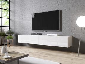 TV staliukas Cama Meble Leisure, balta sp., 200 cm x 30 cm x 40 cm