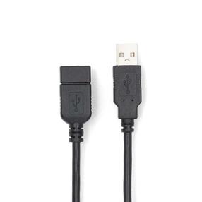 Kabelis Emos CCGL60010BK30 USB 2.0 A male Male (vyriška), USB 2.0 A female Female (moteriška), 3 m, juoda sp.