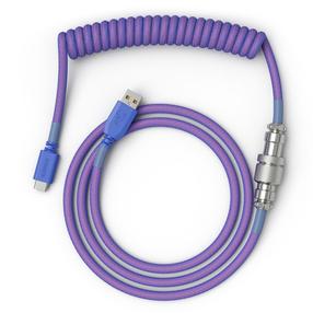 Кабель Glorious PC Gaming Race Coiled GLO-CBL-COIL-NEBULA Glorious Pc Gaming Race Coiled Cable USB-C to USB-A USB-C, USB, 1.37 м, фиолетовый цв.