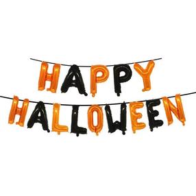 Balonu komplekti burti Halloween, melna krās./oranža krās., 13 gab.