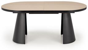 Valgomojo stalas išskleidžiamas Giacomo, ruda sp./juoda sp., 180 - 240 cm x 100 cm x 78 cm