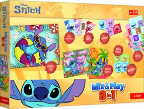Stalo žaidimų rinkinys Trefl Disney Stitch Mix & Play 8in1