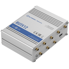 4G modems Teltonika RUTX12, sudraba krās.