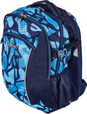 Mokyklinė kuprinė Herlitz Ultimate Camo Blue, mėlyna sp., 41 cm x 41 cm x 31 cm