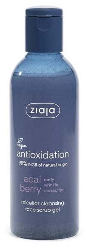 Kosmētikas noņemšanas līdzeklis Ziaja Acai Berries Micellar Cleansing Face Scrub Gel, 200 ml