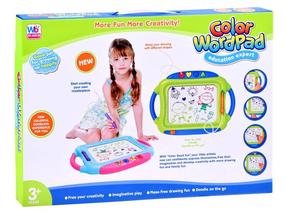 Магнитная доска для рисования Jokomisiada Color Word Pad, 4 см, мятный (mint) цв./фиолетовый цв.