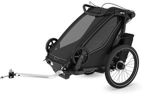 Dviračio priekaba vaikams Thule Chariot Sport 2, poliesteris/metalas, juoda sp.