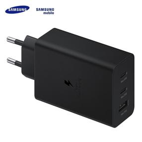 Зарядное устройство для телефона Samsung EP-T6530, USB-A/2 x USB-C, черный цв., 65 Вт