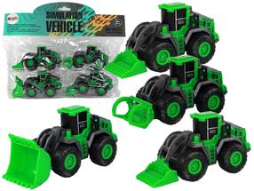 Žaisliniai traktoriai su priedais Lean Toys Simulation Vehicle, žalia sp.