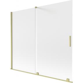 Dušas siena Mexen Velar, 180 cm x 150 cm, caurspīdīga krās./zelta matēta krās./matēta faktūra