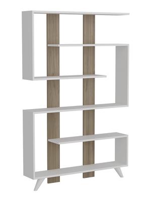 Pastatoma lentyna Kalune Design Rain 745DCD3613, balta sp./riešuto sp., 162 cm x 120 cm x 20 cm