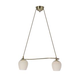 Šviestuvas kabinamas Candellux Lighting Serano, E27, 2 x 60 W, kreminė sp. / bronzos sp.