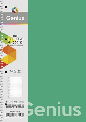 Vihik Genius, ruuduline, A4, 80 lehte, Mitmevärviline/(värv/disain valitakse juhuslikult)