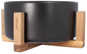 Salotinė Homla Fincan, 20 cm x 20 cm x 10 cm, Ø 20 cm, juoda sp., keramika