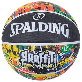 Korvpalli pall Spalding Graffiti 84372Z, 7 suurus, must v./mitmevärviline