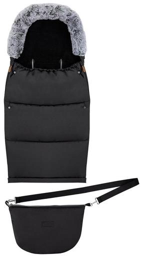 Žieminis miegmaišis kūdikiui Momi Footmuff 2in1 AKCE00050, juoda sp., 107 cm x 48 cm