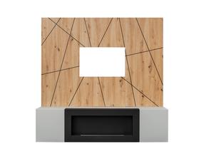 Sekcija ASM Xari G2-K, pelēka krās./artisan oak krās., 160 cm x 40 cm x 158 cm