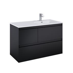 Vonios spintelė po praustuvu Elita Split 100 3DR R, matinė juoda sp., 45.8 cm x 100 cm x 63.5 cm