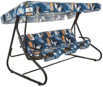 Lauko sūpynės Patio Milano, mėlyna sp./balta sp./juoda sp., 220 cm x 134 cm x 157 cm