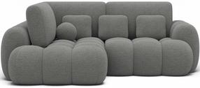 Kampinė sofa - lova Cozion Royal 04, pilka sp., kairinė, 165 x 267 cm x 105 cm