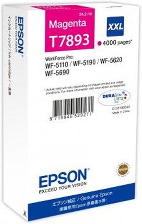 Tintes printera kasetne Epson T7893, violeta krās.