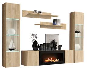 Svetainės baldų komplektas ASM Fly M3, vidaus, medžio