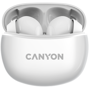 Bezvadu austiņas Canyon TWS-5 TWS5W, balta krās.