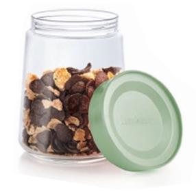 Kuivaine konteiner Luminarc Swing, 1 l, läbipaistev v./roheline v.