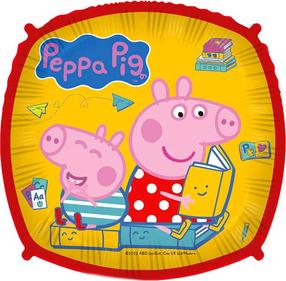 Фольгированный шар прямоугольный GoDan Peppa Pig, многоцветный