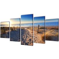 Foto paveikslas VLX Sand Beach 5pcs, 100 cm x 50 cm