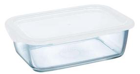 Toidukarp Luminarc Food Box, 1.22 l, 21.2 cm x 15.7 cm, läbipaistev v./valge v.