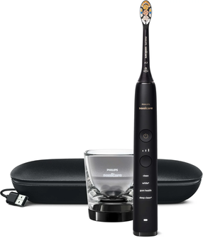 Электрическая зубная щетка с набором насадок и чехлом Philips HX9911/17, черный цв.