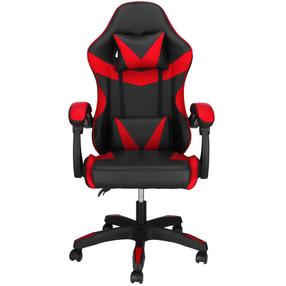 Игровой стул Springos HF0020, 49 x 60 x 112 - 122 см, черный цв./красный цв.