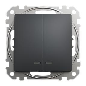 Jungiklis Schneider Electric Sedna Design SDD114105L, 2 kl., antracito sp.