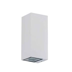 Sieninis lauko šviestuvas AZzardo Jake Wall AZ3322, 50W, GU10, IP54, balta sp., 8 cm x 21 cm