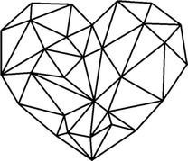 Sienos dekoracija Wallity Heart, 65 cm x 47 cm