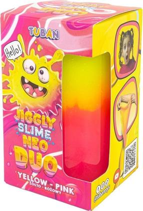 Žaislinis šlykštukas - gleivės Tuban Jiggly Slime Neo Duo, geltona sp./rožinė sp., 430 g