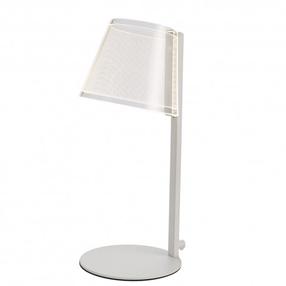 Galda stāvlampas CristalRecord Elna, LED, 6W, balta krās./alumīnija krās.