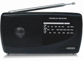Radio uztvērējs Haeger Handy PR-TRI.002A, melna krās.