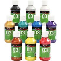 Dažai akriliniai Creativ Company Metallic, 120 ml, įvairių spalvų, 10 vnt., 10 sp.