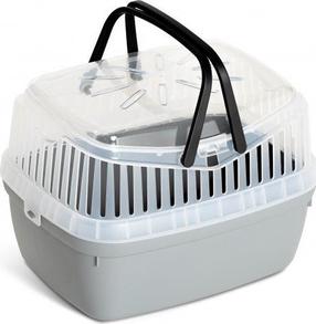 Narvas graužikams Panama Pet Transporter, 30 cm x 21 cm x 23 cm, skaidri sp./pilka sp.