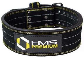 Svarcelšanas josta HMS Premium Power Belt PA3558, melna krās./dzeltena krās., S