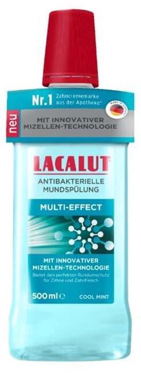 Burnos skalavimo skystis Lacalut Multi-Effect, cool mint, 500 ml